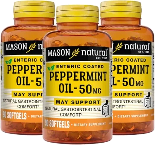 Mason Natural Peppermint Oil 50mg (270 softgels)