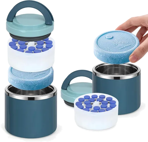 Blue Insulated Peptide Vial Cooler (20 slots)